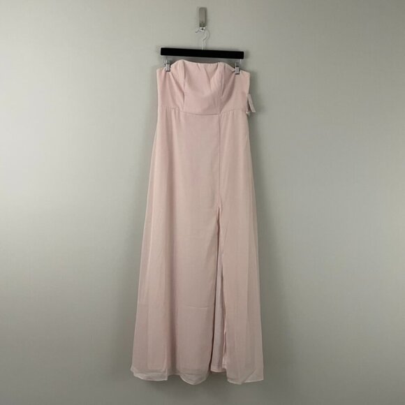 Birdy Grey Chris Convertible Chiffon Dress in Pale Blush Size Large - Picture 1 of 8